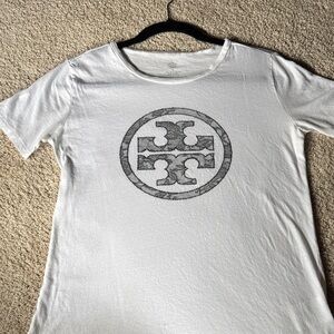 Tory Burch White Tee with Black Logo